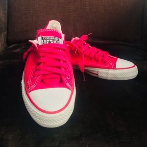 Hot Pink Converse All Stars Low Top Womens 7.5
